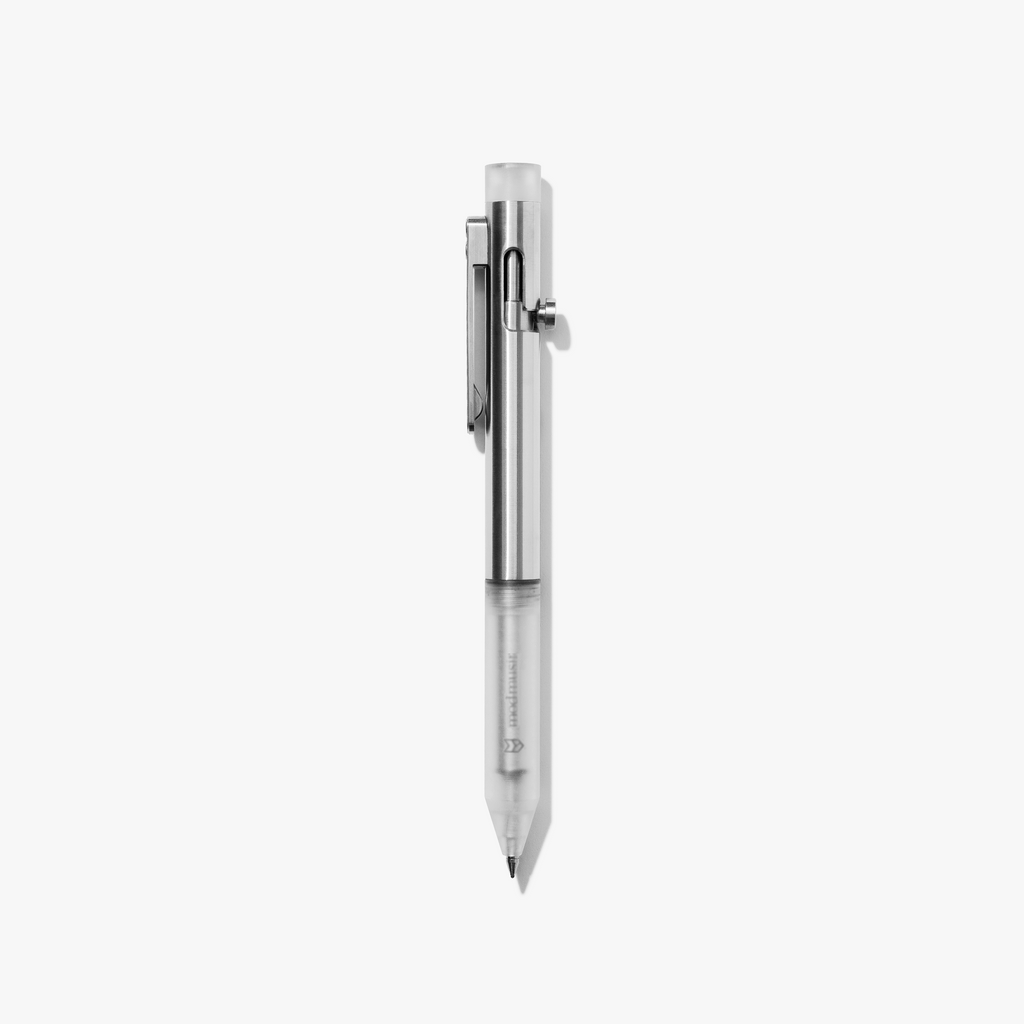 Bolt Action Pen V.02 - Machined Steel + Pen Stand