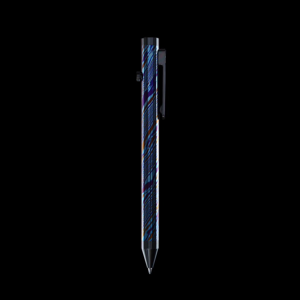 INVENTERY Bolt Action Pen v.03 Titanium Damascus