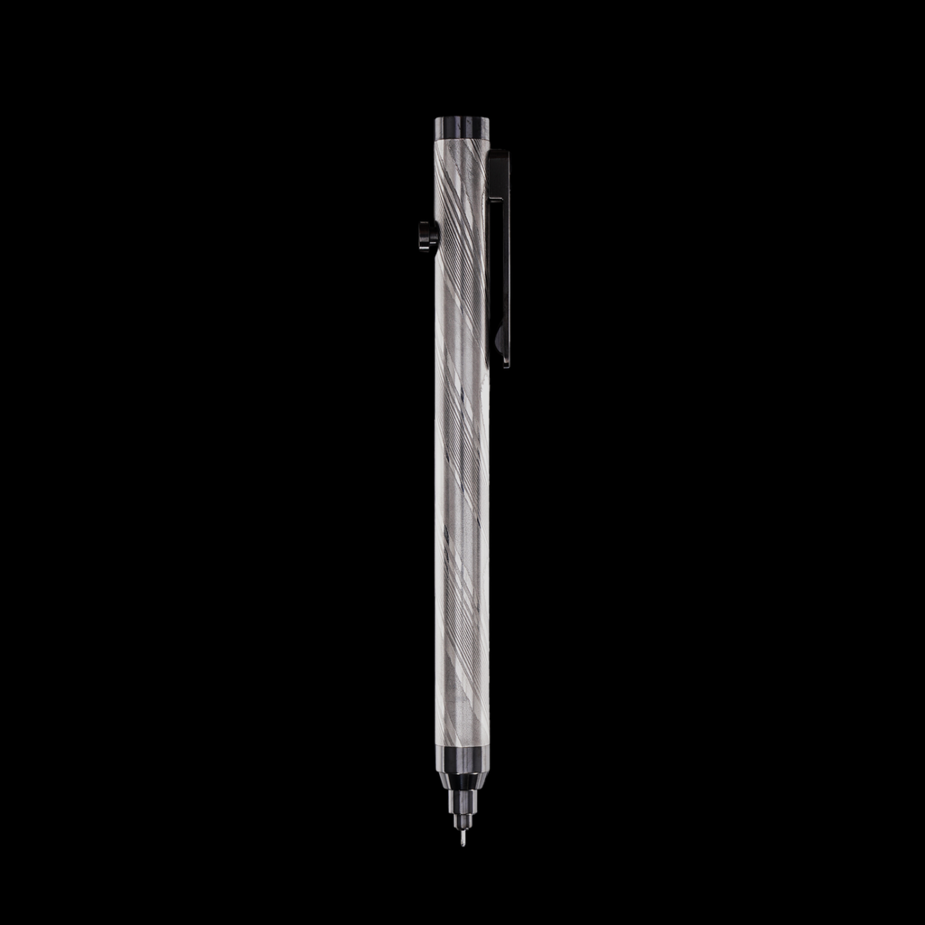 Bolt Action Pen v.03 Shop Series Edition 10 — Damascus — Zirc Accent