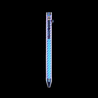 Bolt Action Pen v.03 Shop Series Edition 15 — Ti Reflector — Blurple + Ti-Dam Kit