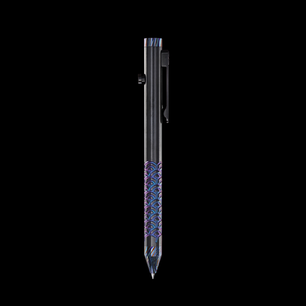 Bolt Action Pen v.03 Shop Series Edition 22 — Zirconium — Seigaiha / Blurple