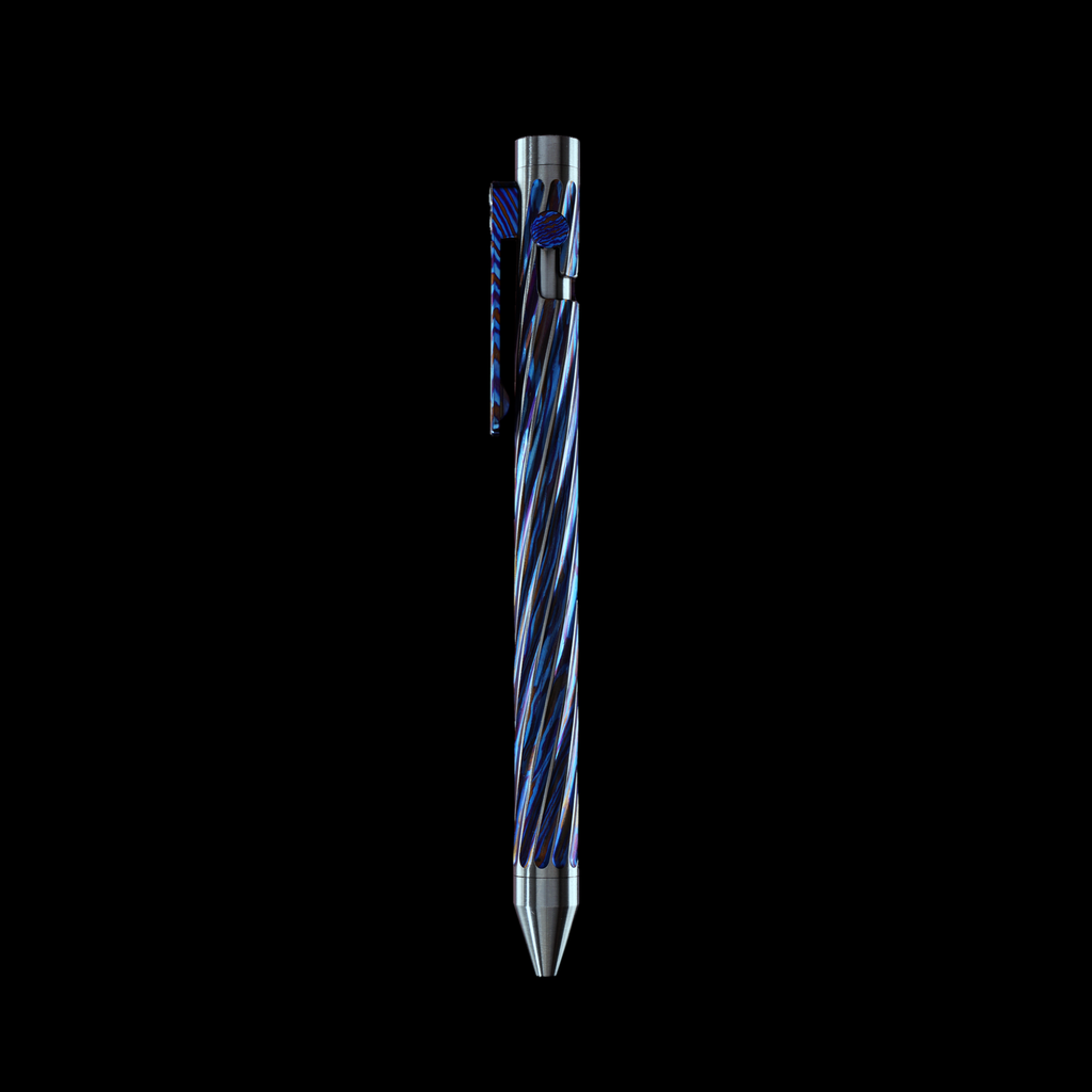 INVENTERY Bolt Action Pen v.03 Titanium Damascus