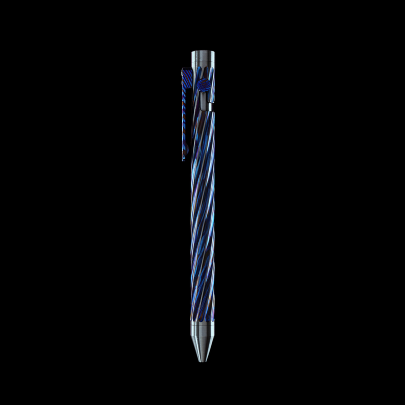Bolt Action Pen v.03 - Twister - Titanium Damascus - Special Edition