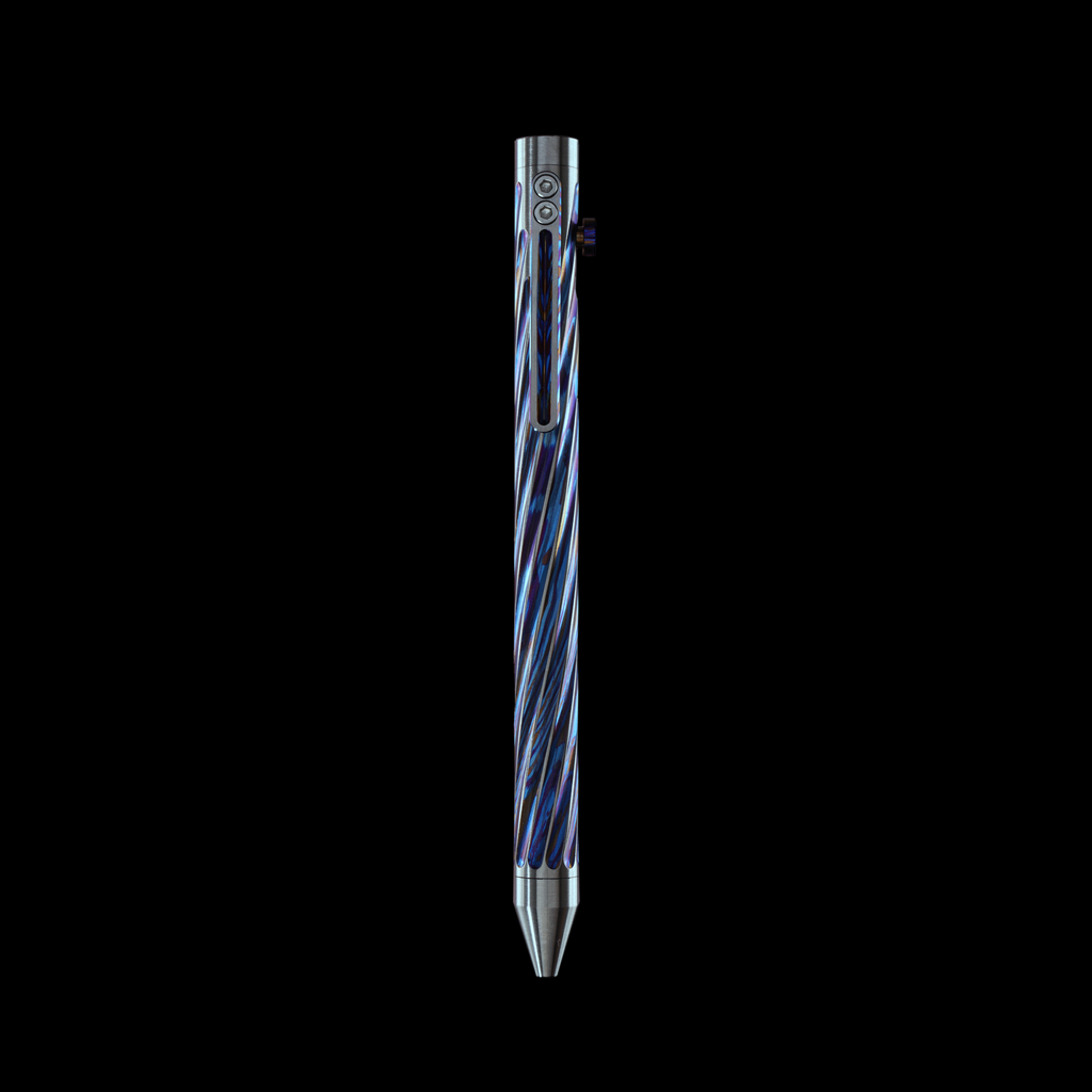 INVENTERY Bolt Action Pen v.03 Titanium Damascus