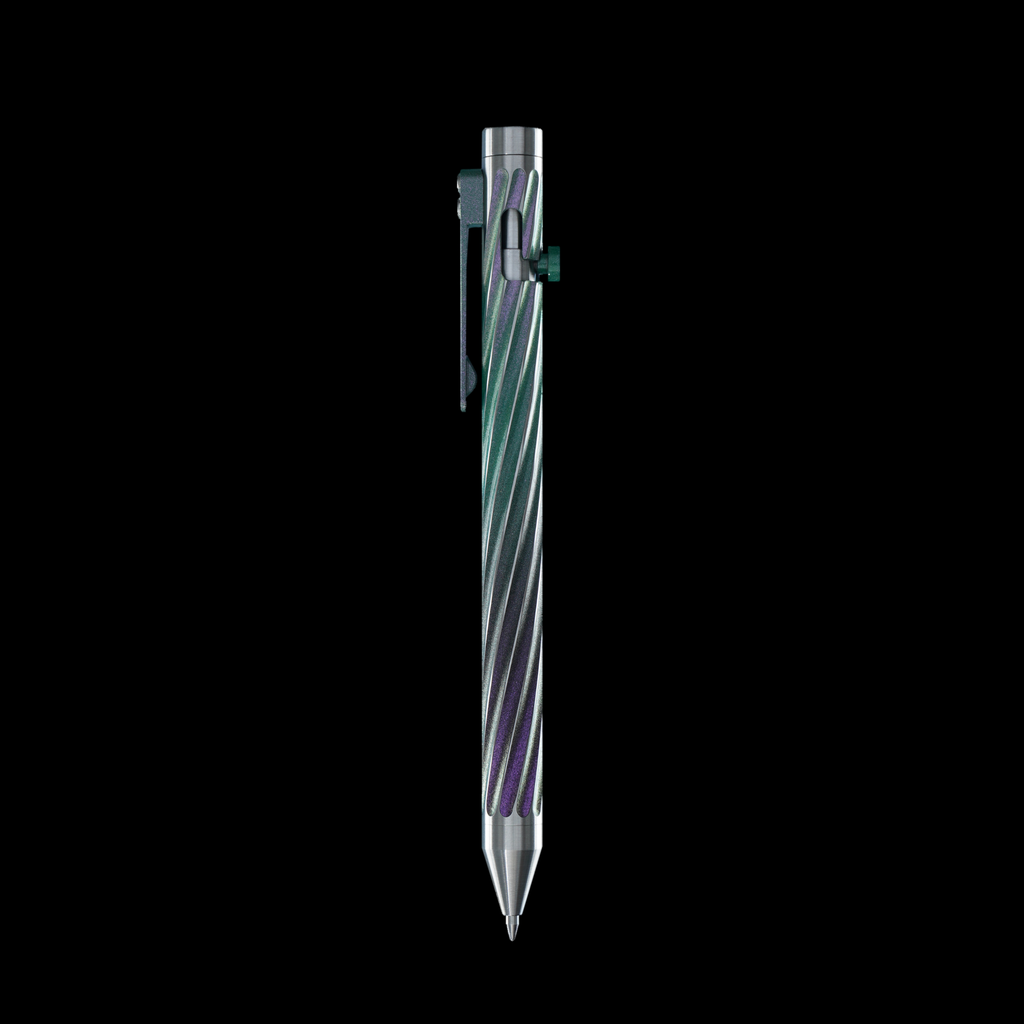 INVENTERY Bolt Action Pen v.03 Twister SE — Aurora Cerakote on stainless, bolt stowed