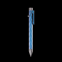 INVENTERY Bolt Action Pen v.03 Twister Ti SE · Blue anodized titanium, rear view