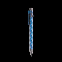 INVENTERY Bolt Action Pen v.03 Twister Ti SE · Blue anodized titanium, bolt deployed
