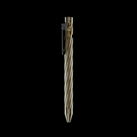 INVENTERY Bolt Action Pen v.03 Twister — machined Brass EDC pen, bolt stowed