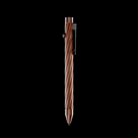 INVENTERY Bolt Action Pen v.03 Twister — machined Copper EDC pen, rear view