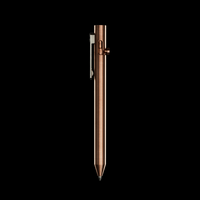 INVENTERY Bolt Action Pen V.03 — machined Copper EDC pen, front view