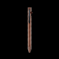 INVENTERY Bolt Action Pen v.03 Twister — machined Copper EDC pen, clip detail