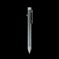 INVENTERY Bolt Action Pen v.03 Twister SE — Meteorite Cerakote on stainless, milled clip detail