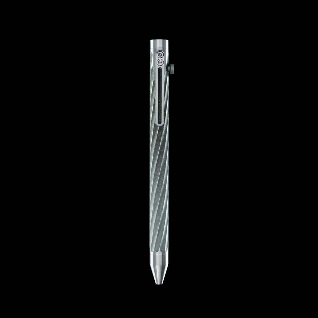 INVENTERY Bolt Action Pen v.03 Twister SE — Meteorite Cerakote on stainless, rear view