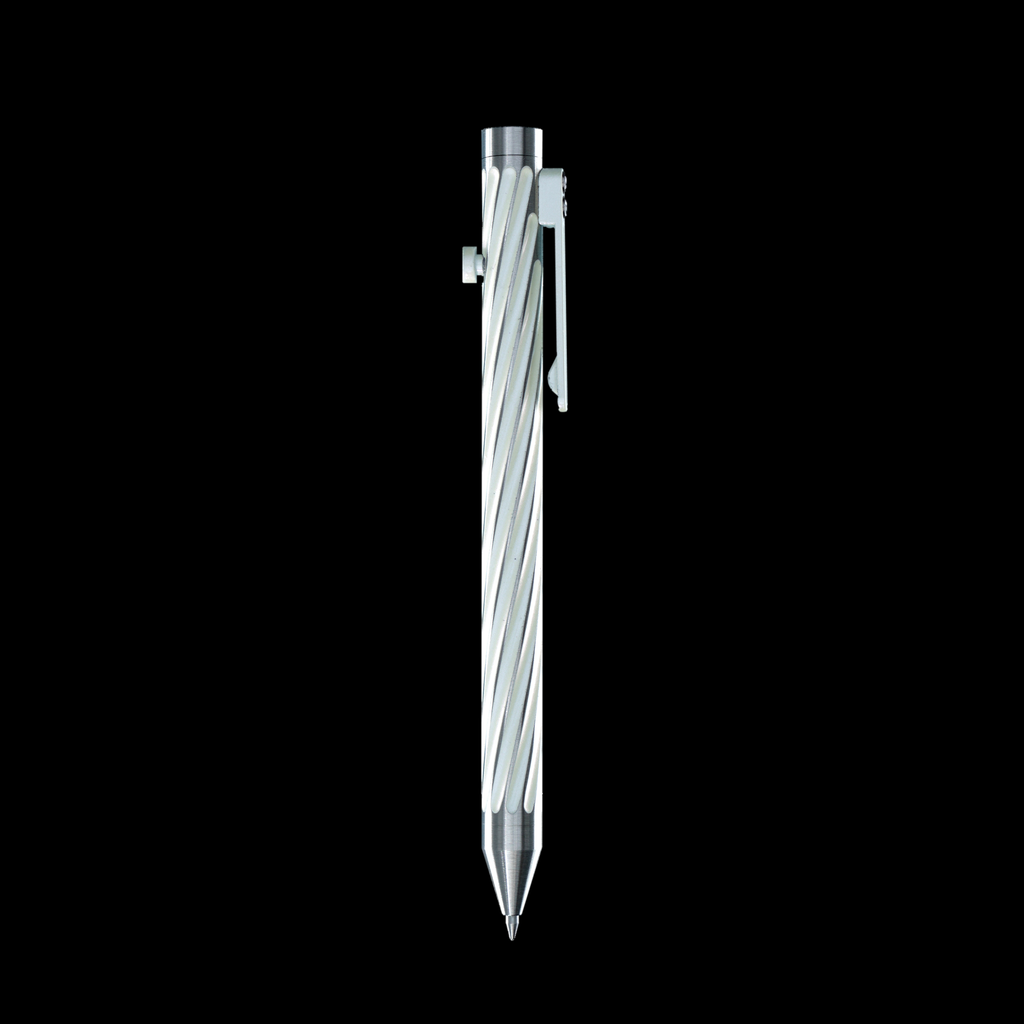 INVENTERY Bolt Action Pen v.03 Twister SE — Monterey Cerakote on stainless, milled clip detail