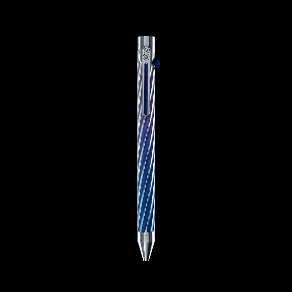 INVENTERY Bolt Action Pen v.03 Twister SE — Nebula Cerakote on stainless, rear view