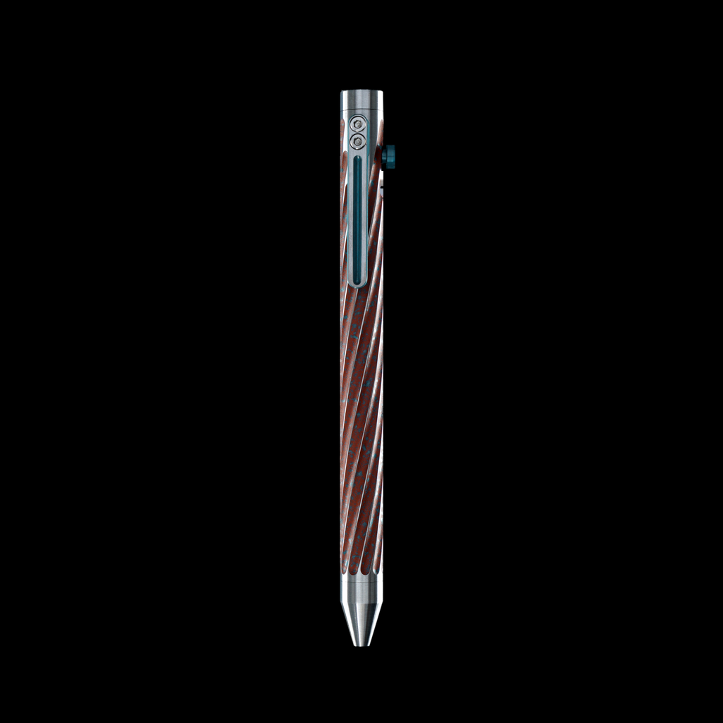 INVENTERY Bolt Action Pen v.03 Twister SE — Oxide Cerakote on stainless, rear view