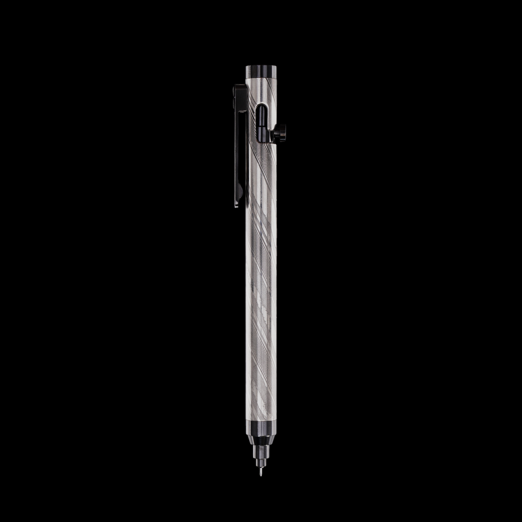 Bolt Action Pen v.03 Shop Series Edition 10 — Damascus — Zirc Accent