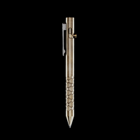 Bolt Action Pen v.03 Shop Series Edition 14 — Brass Isogrid