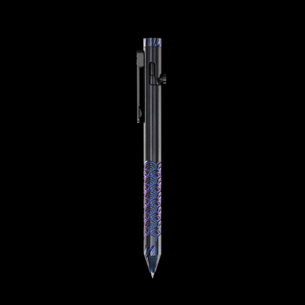 Bolt Action Pen v.03 Shop Series Edition 22 — Zirconium — Seigaiha / Blurple