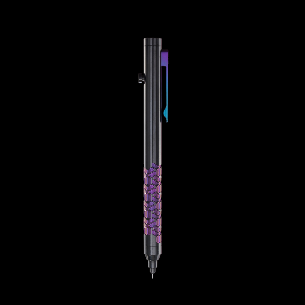 Bolt Action Pen v.03 Shop Series Edition 23 — Zirconium — Isotope Grip / Hot Pink