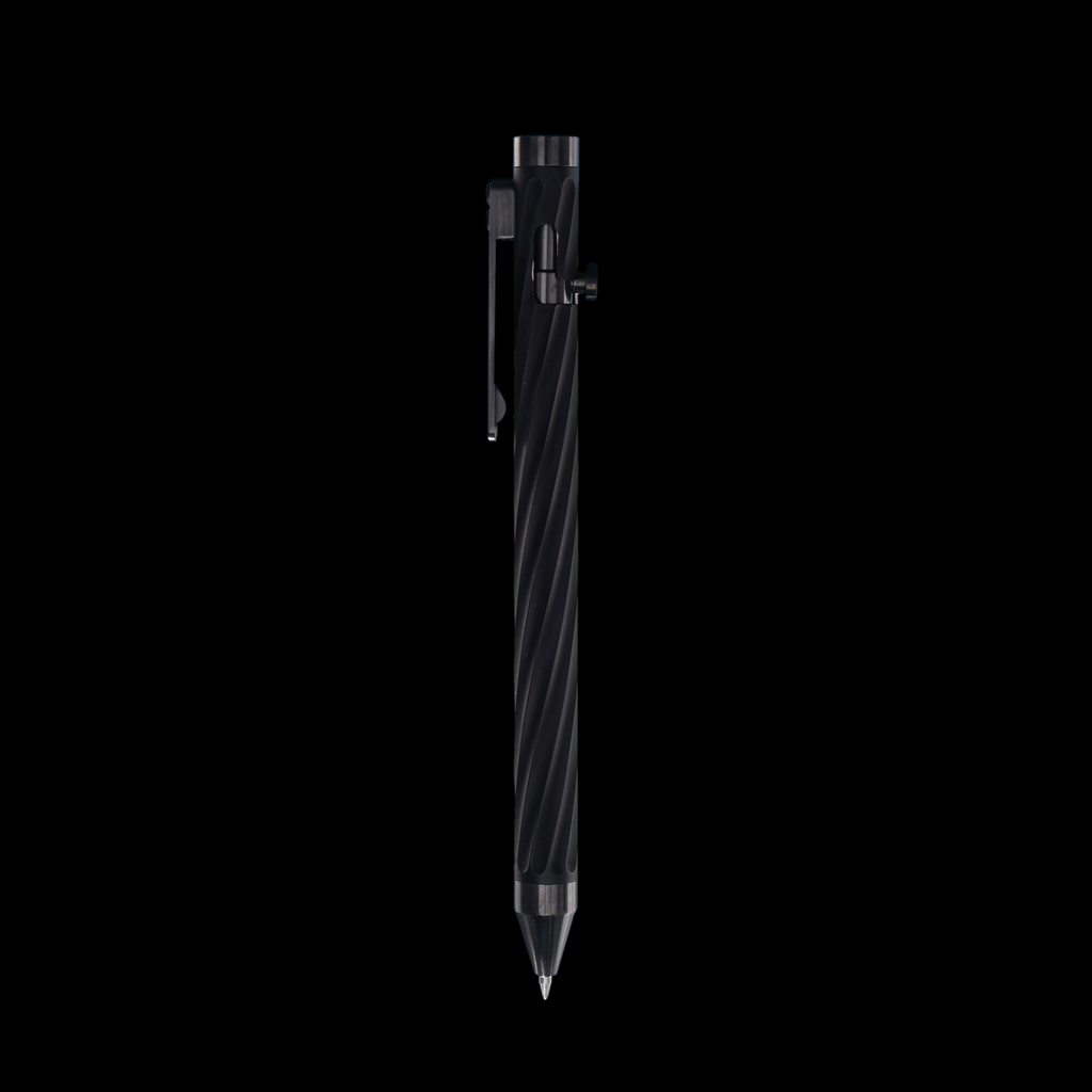 Bolt Action Pen v.03 Shop Series Edition 34 — Black Aluminum Twister — Zirc
