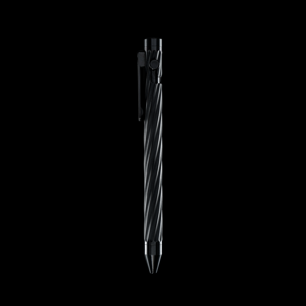 INVENTERY Bolt Action Pen v.03 Twister — machined Zirconium EDC pen, bolt stowed